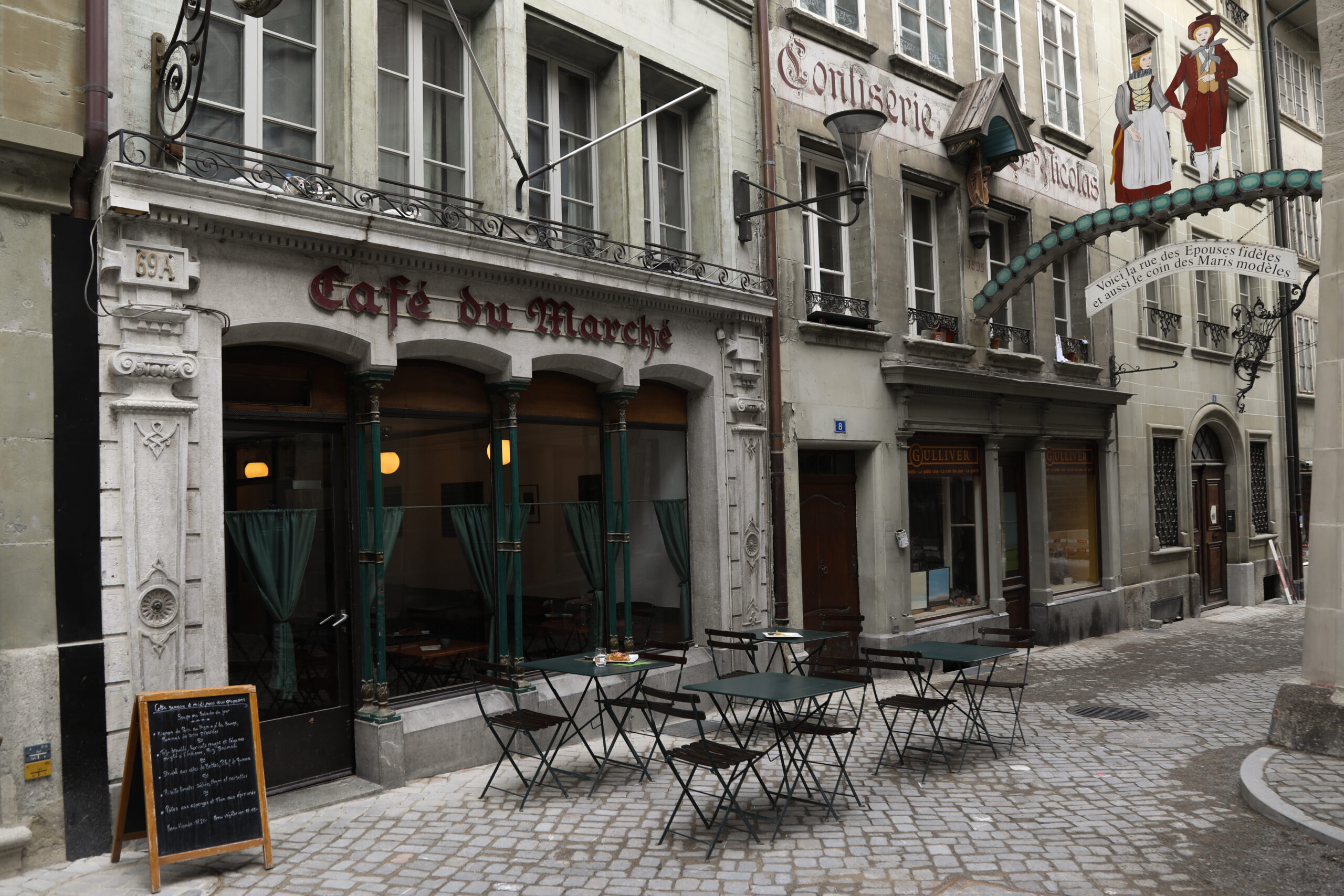 Entrée du Café du Marché, Fribourg