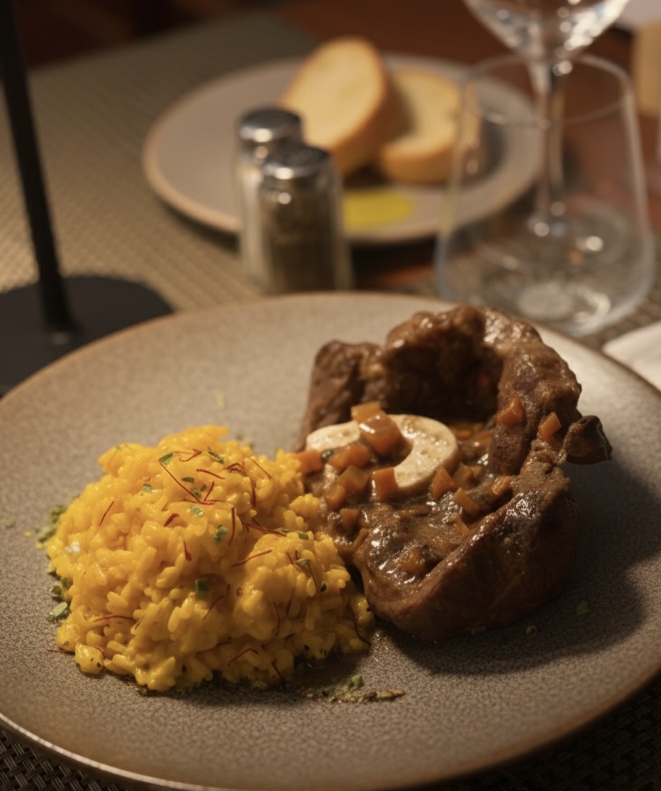 Osso buco et risotto au safran