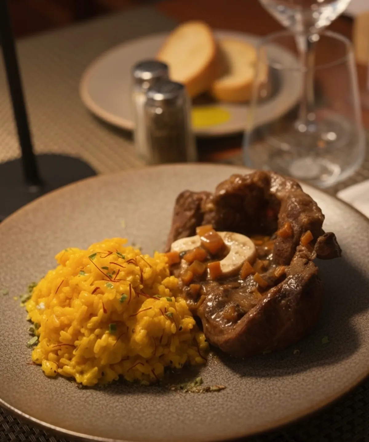 Osso buco et risotto au safran